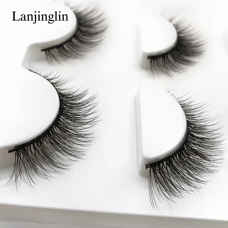 Soft 3D Mink Lashes Natural Fake Eyelashes Kit