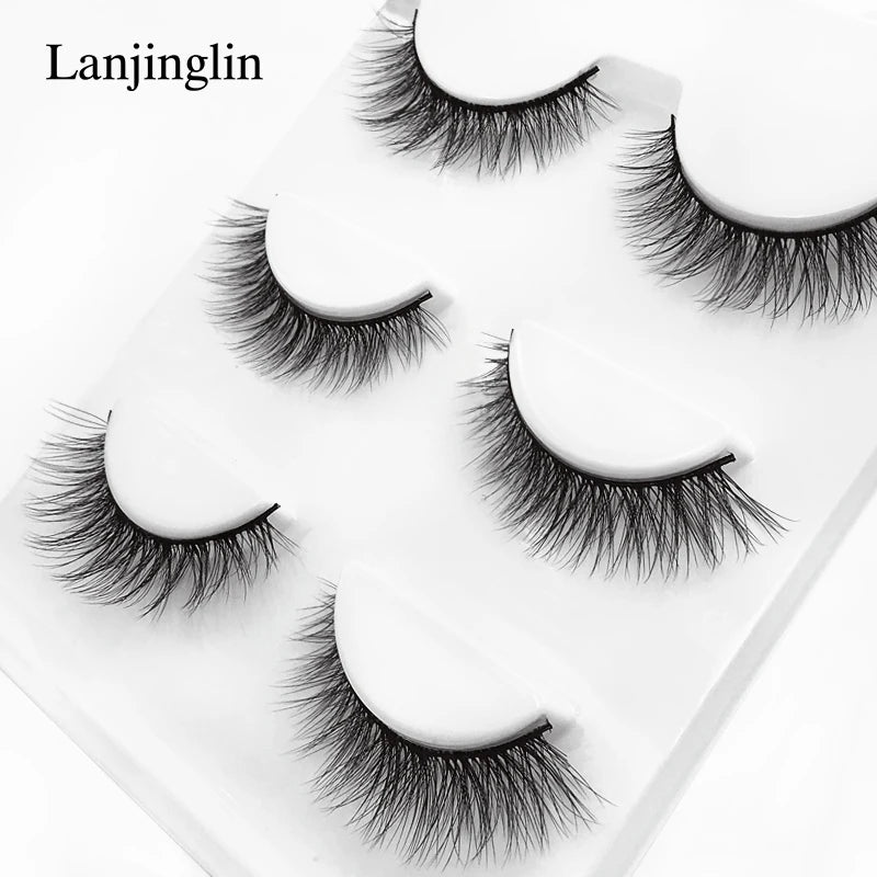 Soft 3D Mink Lashes Natural Fake Eyelashes Kit