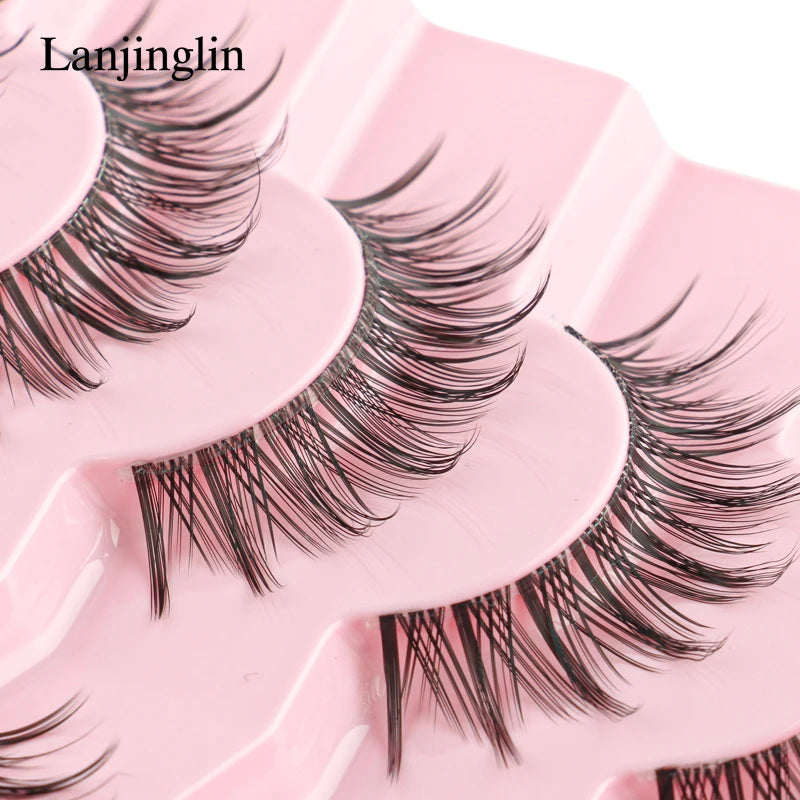 Natural False Eyelashes Thin Band Hand Made