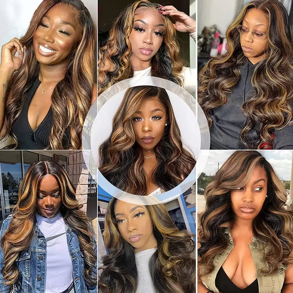 P4/27 Highlight Ombre Blonde Body Wave Wig