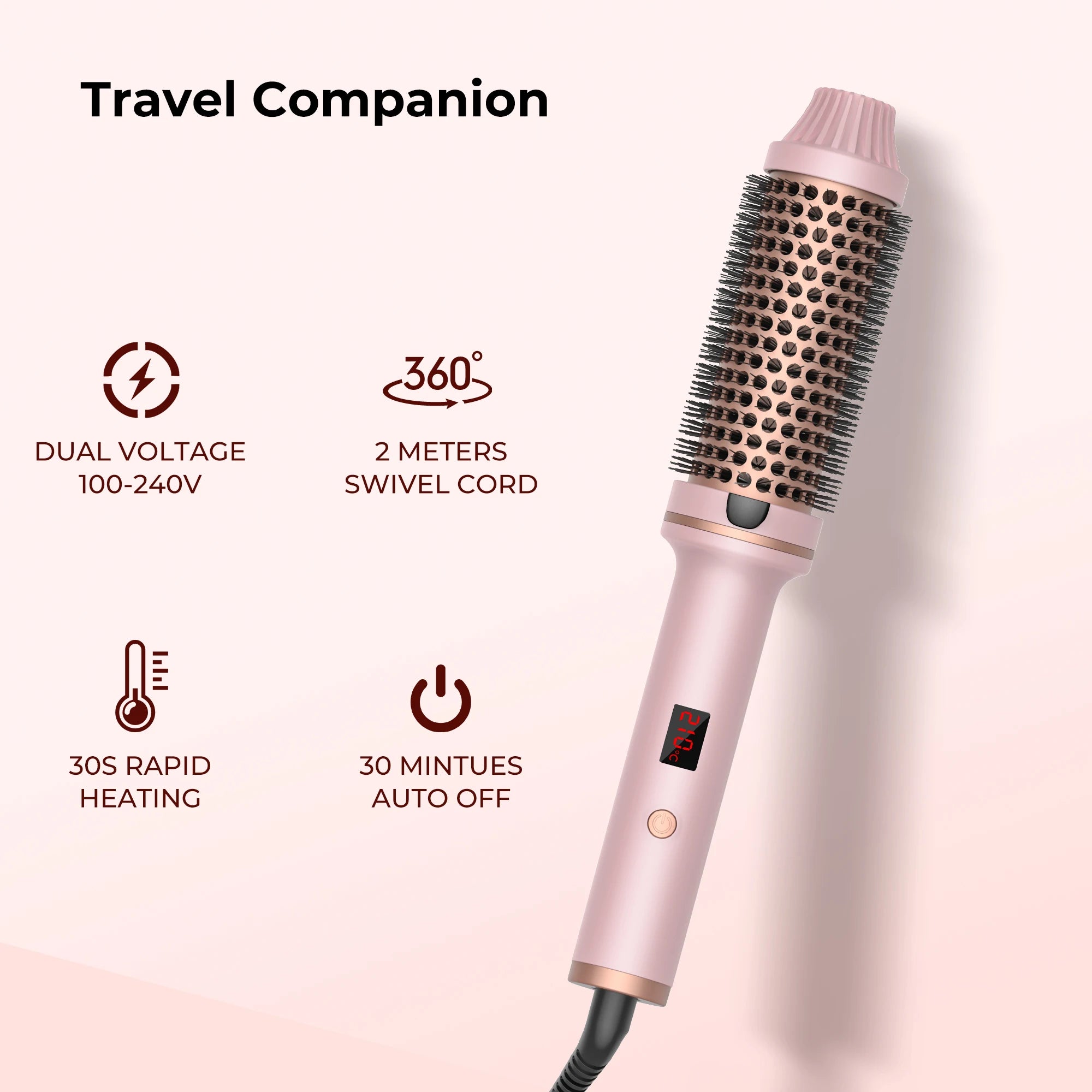 Professional 3-In-1 Fast Heat Curling Iron