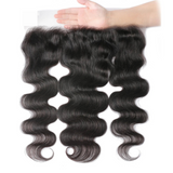 Brazilian Body Wave 3 Bundles Lace Frontal Closure