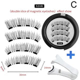 2 Pairs Reusable 3D Magnetic False  Eyelashes