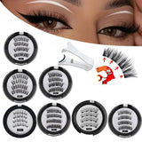 2 Pairs Reusable 3D Magnetic False  Eyelashes